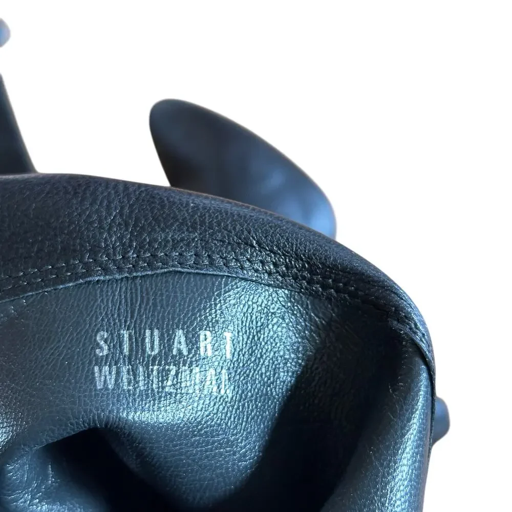 STUART WEITZMAN 5050 Highway Over The Knee Leather Boots Black Sz 8.5